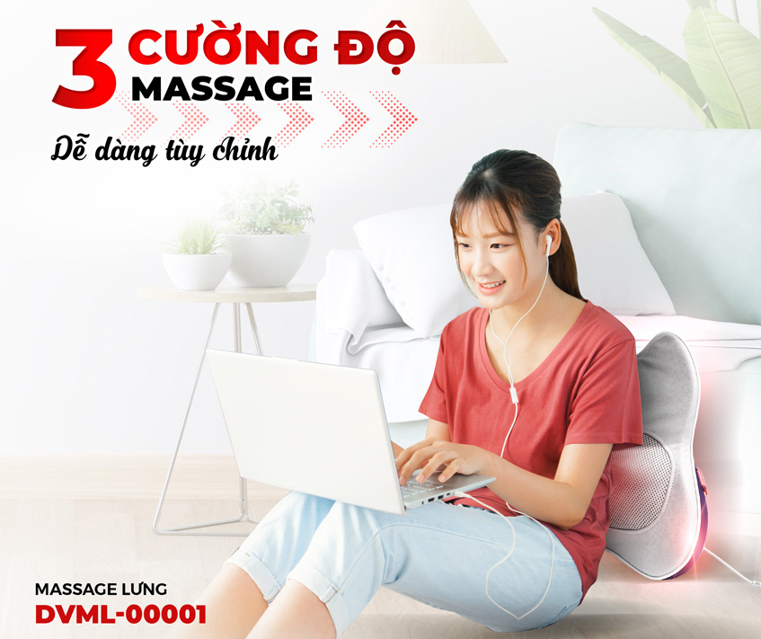 Máy massage lưng Đại Việt DVML-00001 ba cường độ massage khác nhau